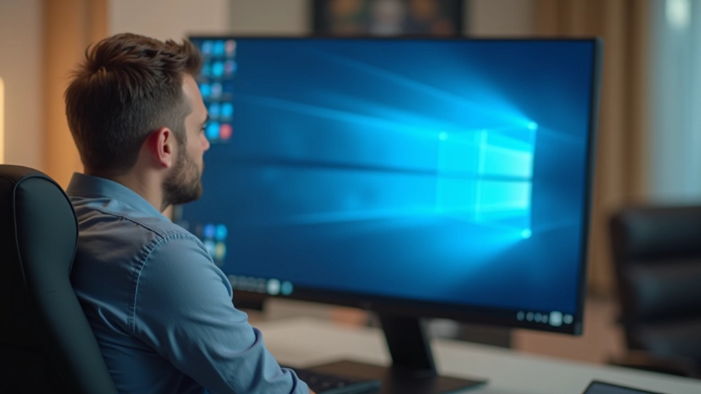 Desktop di Windows pulito con icone di sistema e barra di stato mostrando il sistema completamente configurato