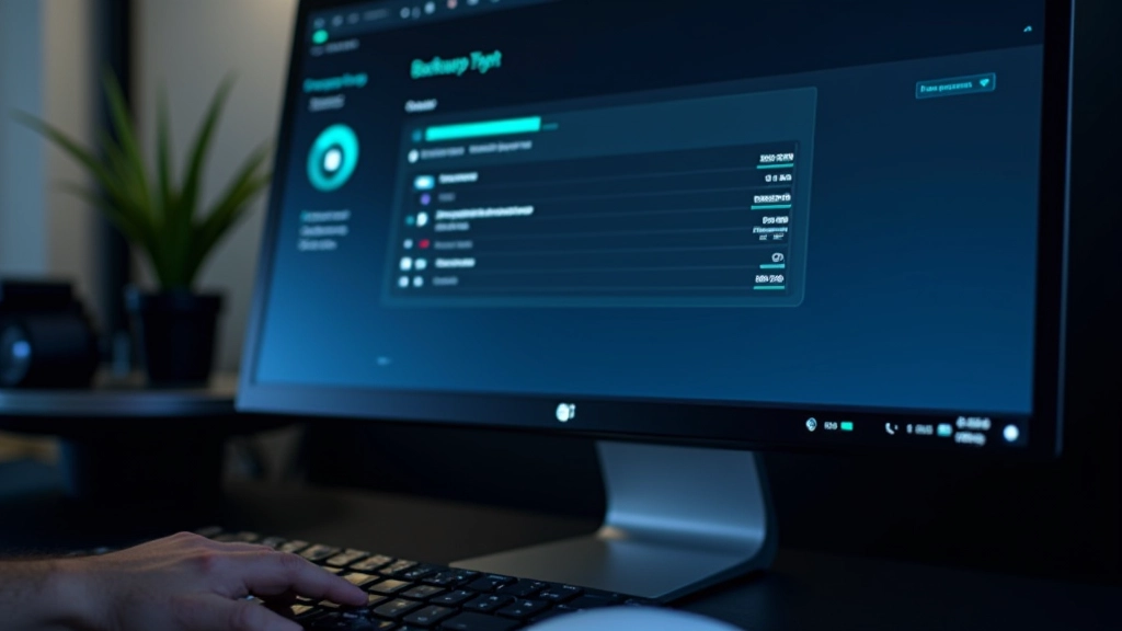 Software di backup immagine sistema mostra avanzamento e opzioni di ripristino