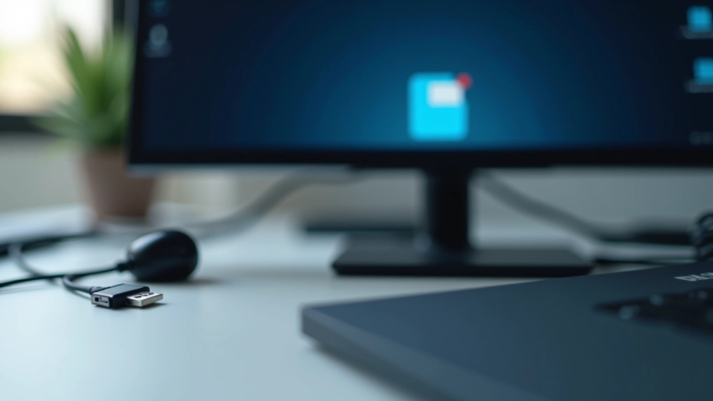 Schermo di preparazione che mostra cartelle di backup e una chiavetta USB collegata a un computer